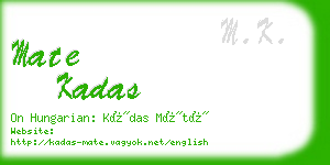 mate kadas business card